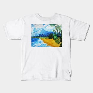 beautiful lakeside scenery Kids T-Shirt